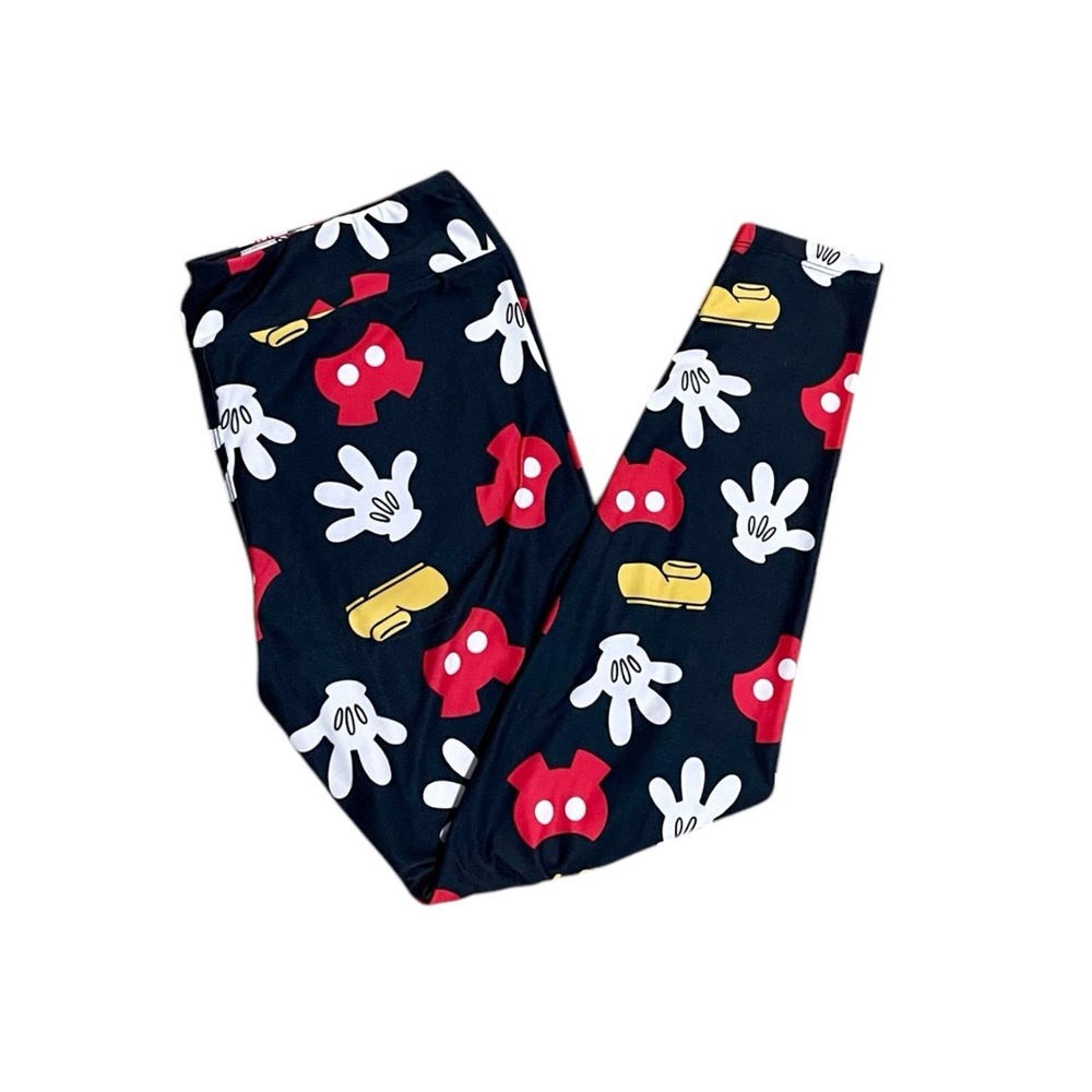 Disney Black Leggings with Mickey Mouse Outfit Print